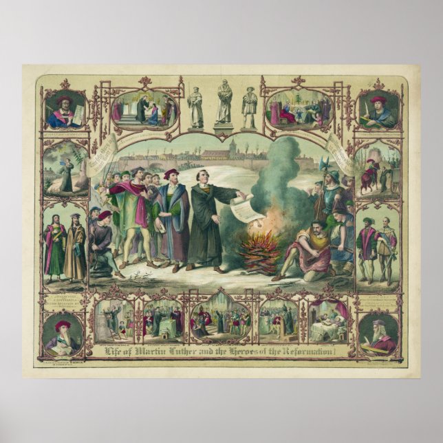 Life of Martin Luther & Heroes of the Reformation Poster (Front)