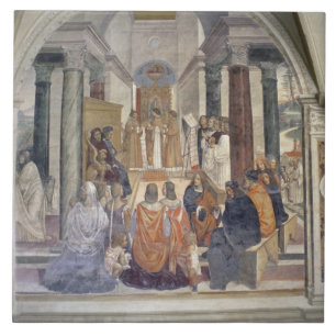 Life of St. Benedict (fresco) (detail) Tile