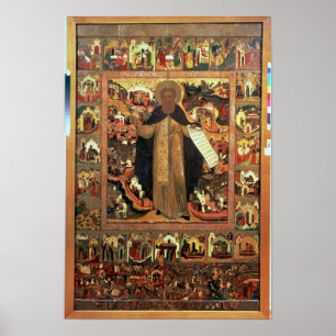 Life of St. Sergius of Radonesh, 1640s Poster