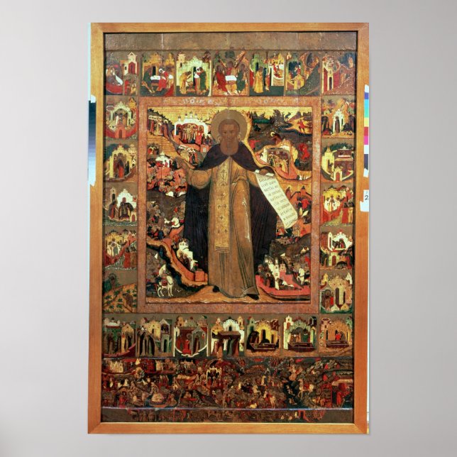 Life of St. Sergius of Radonesh, 1640s Poster (Front)