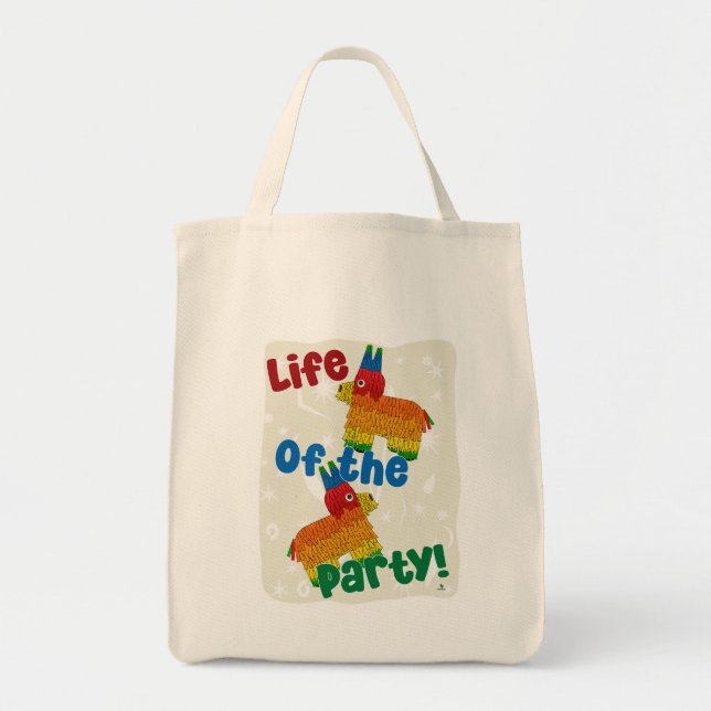 Life Of The Party Funny Pinata Cartoon Art  Tote Bag (Front)