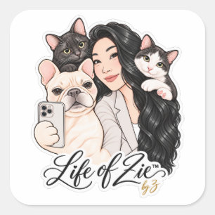 Life of Zie™ Cute Pet Portrait Sticker