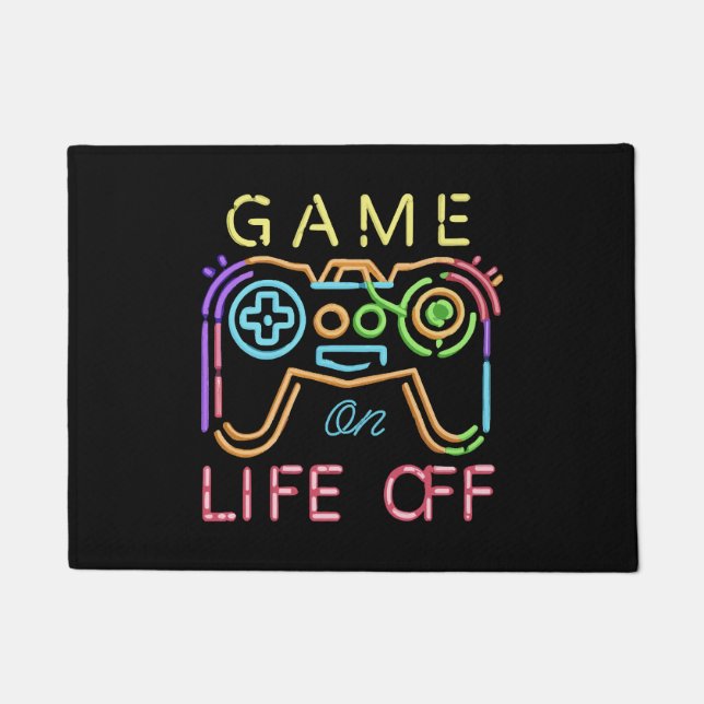 Life off Neon Strips Doormat (Front)