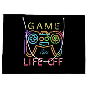 Life off Neon Strips Large Gift Bag