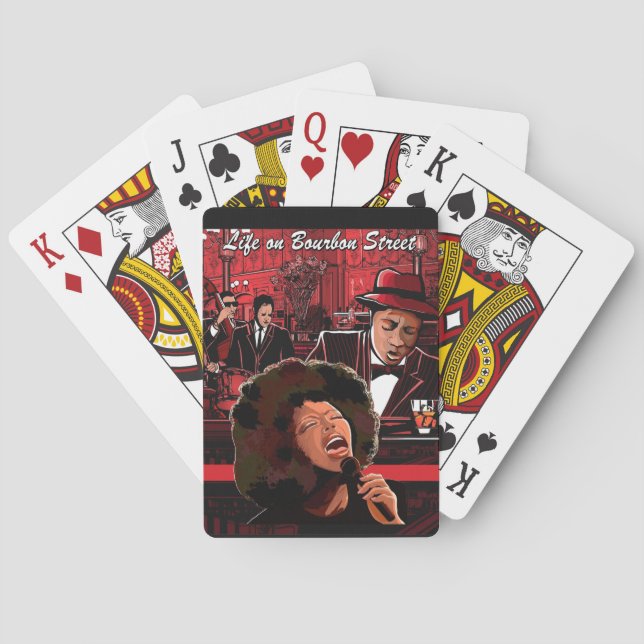 Life on Bourbon Street Playing Cards, Music Theme Cards (Back)