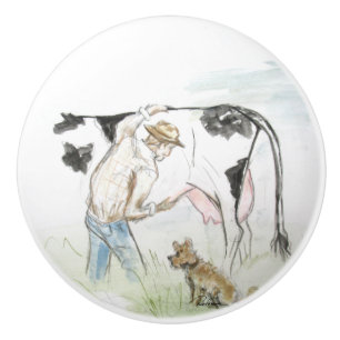 Life on the Farm Ceramic Knob
