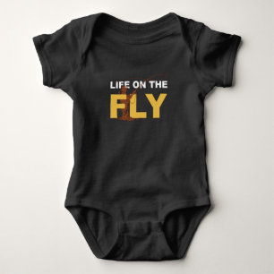 Life On The Fly Fischer Angler Fish Baby Bodysuit