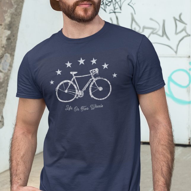 Life On Two Wheels Bicycle T-Shirt (two wheels style)