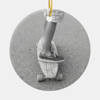 Life out Riding the Longboard Ceramic Tree Decoration