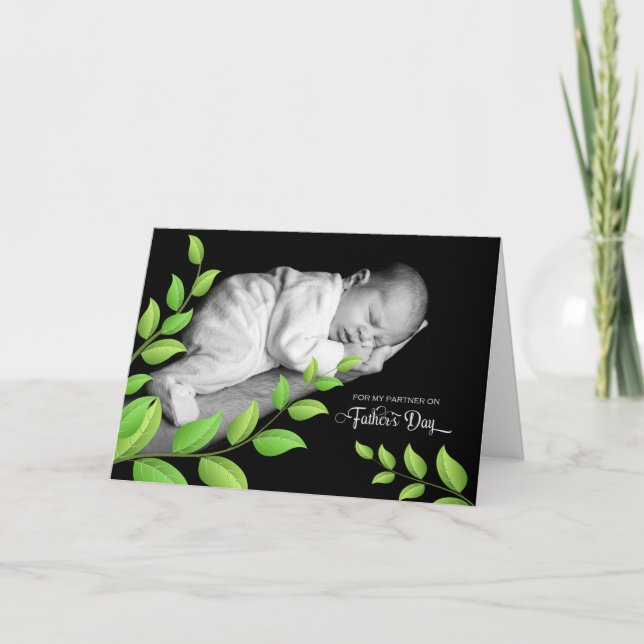 Life Partner Newborn Father's Day Card (Front)