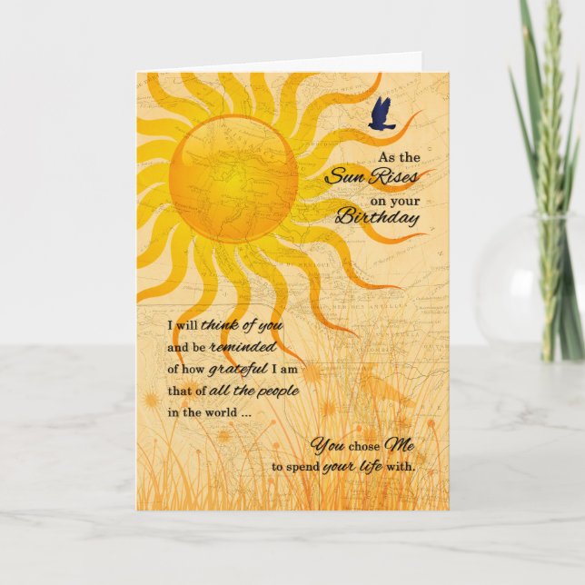 Life Partner's Birthday | Summer Meadow Card (Front)
