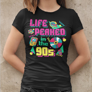 Life Peaked in the 90s Pink Retro T-Shirt