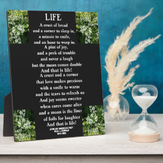 LIFE poem Plaque