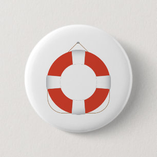 Life Preserver 6 Cm Round Badge