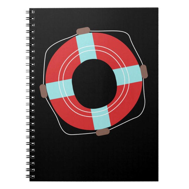 Life Preserver Water Swim Safety Lifeguard Notebook (Front)