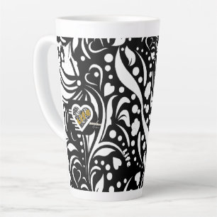 Life Quote Black Latte Mug by Poet Adiela Akoo