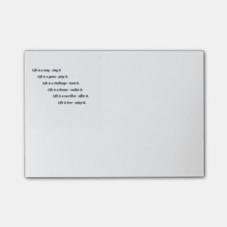 Life Quote by Sai Baba - Life is a song - sing it. Post-it Notes