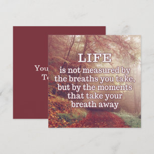 Life Quote custom card / invitation