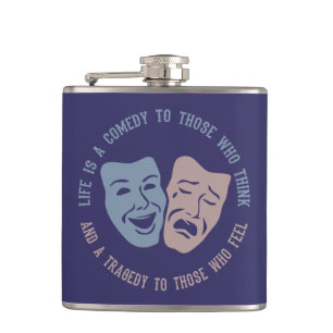 LIFE quote custom flask