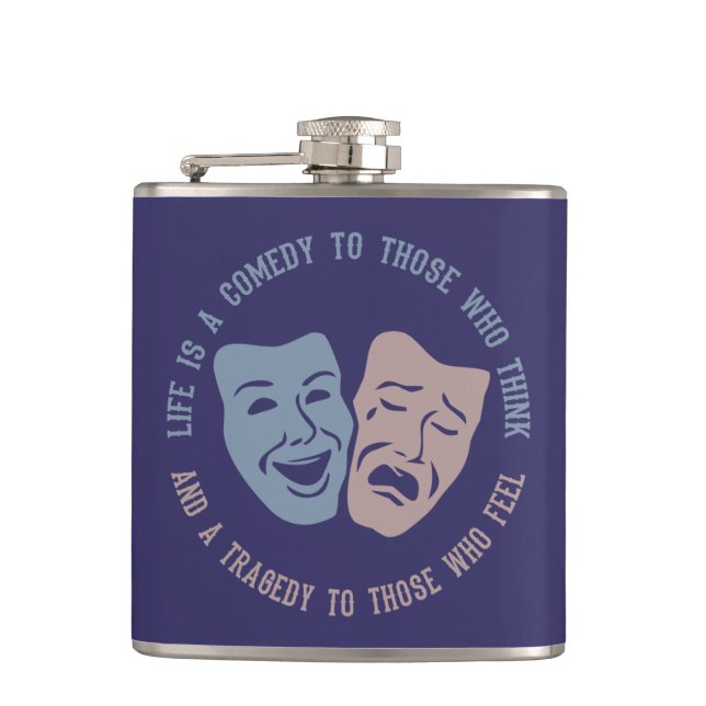 LIFE quote custom flask (Front)