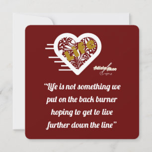 Life Quote Greeting Card by Poet Adiela Akoo