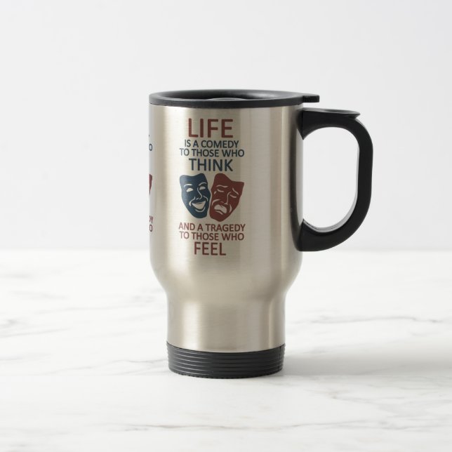 LIFE quote mug - choose style & colour (Right)