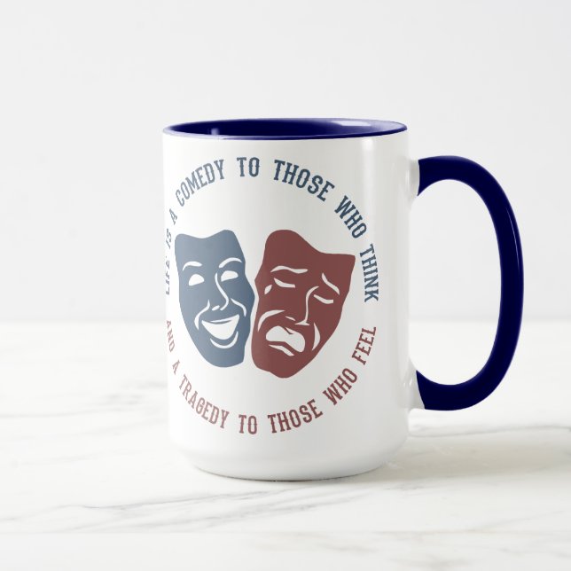 LIFE quote mug - choose style & colour (Right)