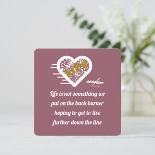 Life Quote Note Card by Poet Adiela Akoo