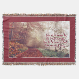 Life Quote throw blanket