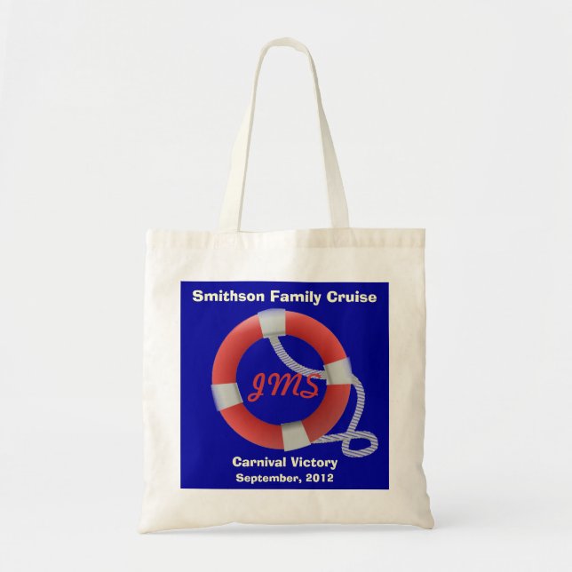 Life Ring Personalised Dk. Tote Bag (Front)