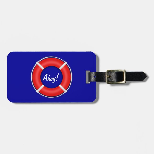Life Ring Personalised Luggage Tag (Front Horizontal)