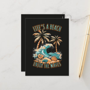 Life´s a Beach Summer Vacation Tropical Beach Holiday Postcard