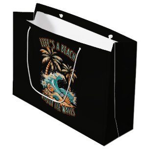 Life´s a Beach Summer Vacation Tropical Beach Large Gift Bag