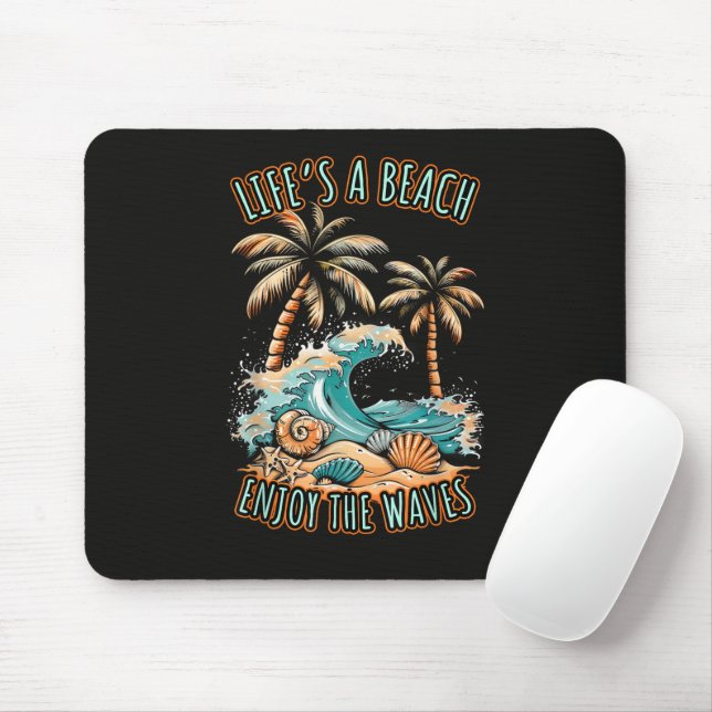 Life´s a Beach Summer Vacation Tropical Beach Mouse Pad (With Mouse)