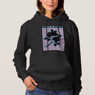 Life s a Glitch Vaporwave Aesthetic Sad Rose Hoodie