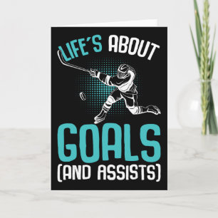 Life´s About Goals Hockey Player Ice Hockey Youth Card