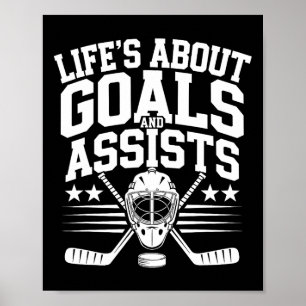 Life´s About Goals Hockey Player Ice Hockey Youth Poster