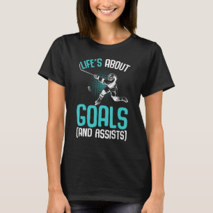 Life´s About Goals Hockey Player Ice Hockey Youth  T-Shirt
