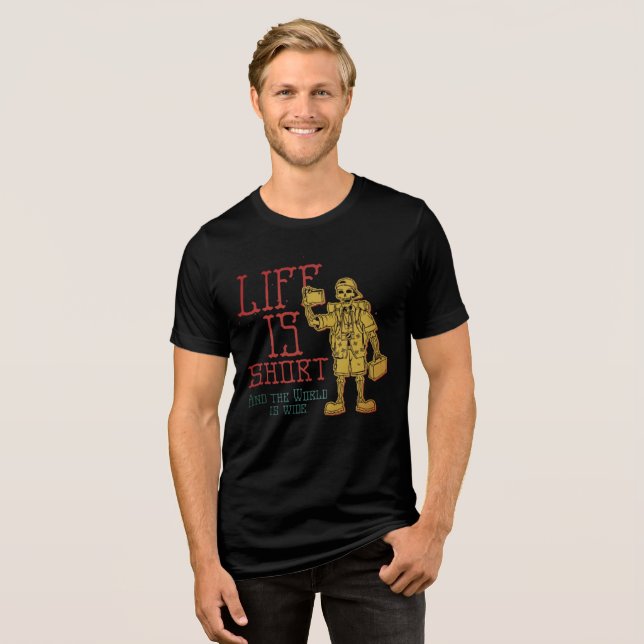Life’s Short, Explore More – Retro Travel Tee (Front Full)