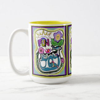 Life’s too short, Have Fun! Whimsical Joy Two-Tone Coffee Mug
