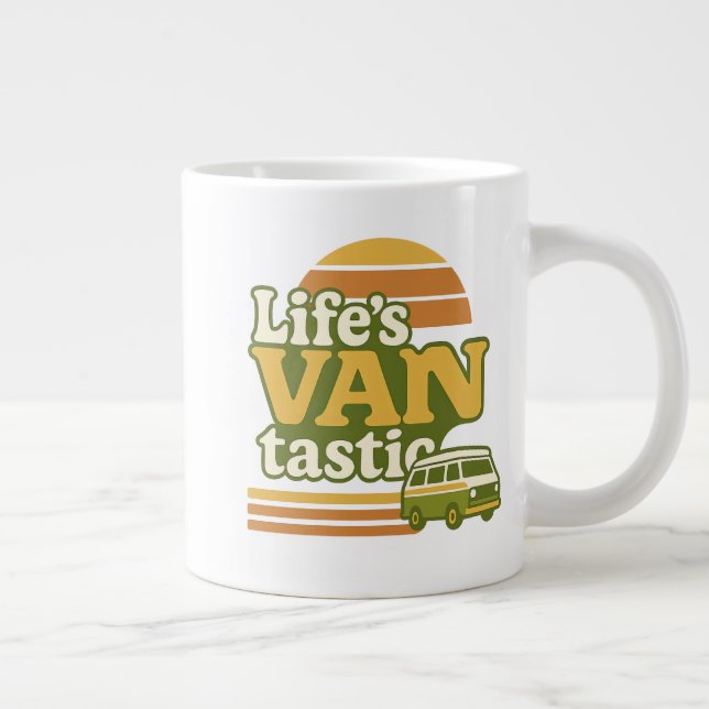 Life’s VANtastic Retro 70s Van Graphic Large Coffee Mug (Right)