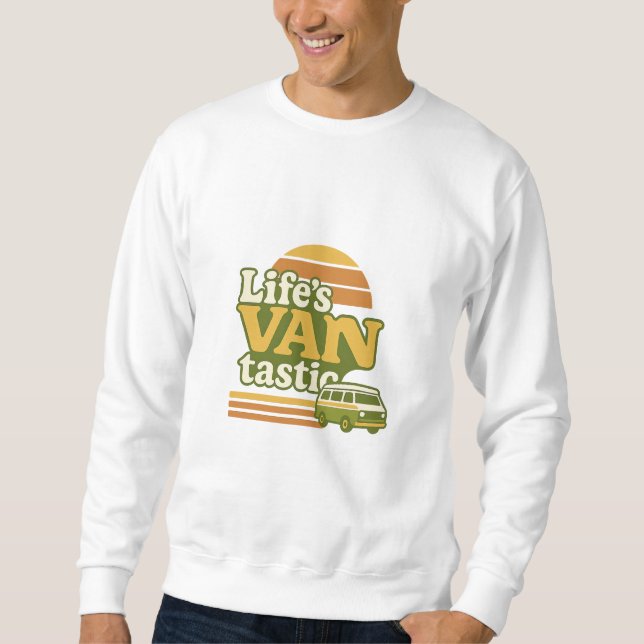Life’s VANtastic Retro 70s Van Graphic Sweatshirt (Front)