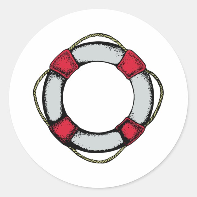 life saver classic round sticker (Front)