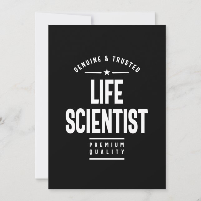 Life Scientist Job Title Gift Invitation (Front)
