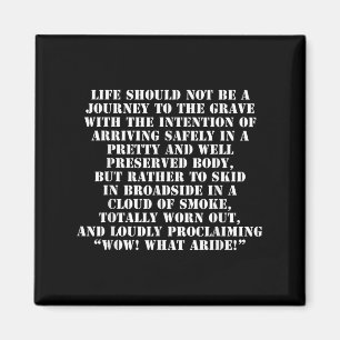 Life Should Not Be A Journey To The Grave With The Magnet