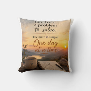 Life simple math 1 day at a time cushion