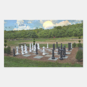 Life Size Chess  Rectangular Sticker