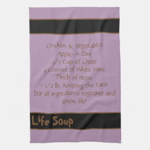 Life Soup Kitchen Towel-Double Stripe Tea Towel