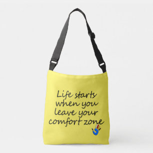 life starts ... crossbody bag