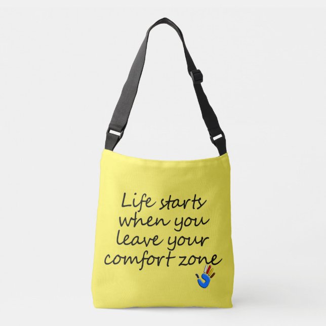 life starts ... crossbody bag (Front)